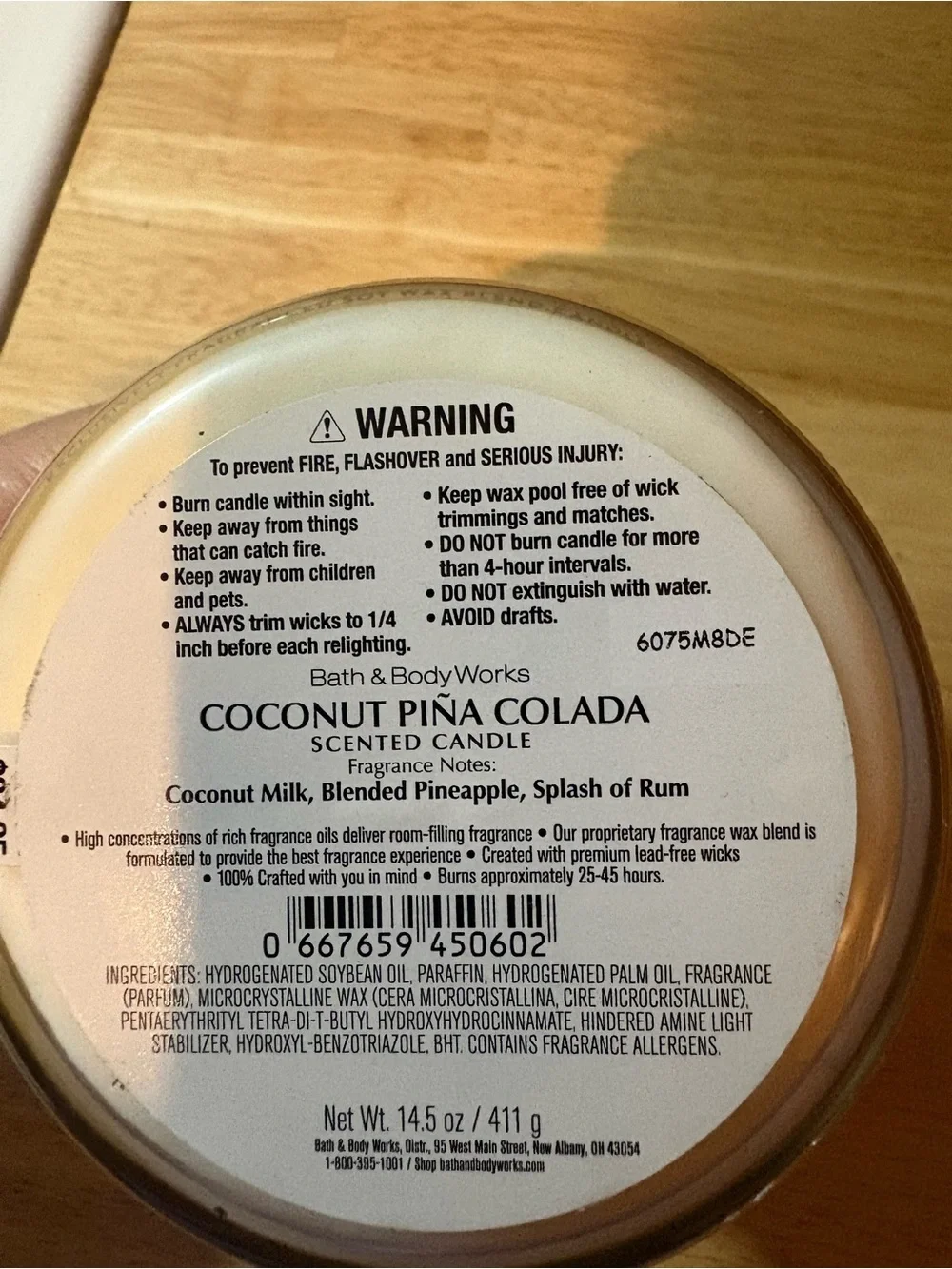 Bath & Body Works Coconut Piña Colada Candle